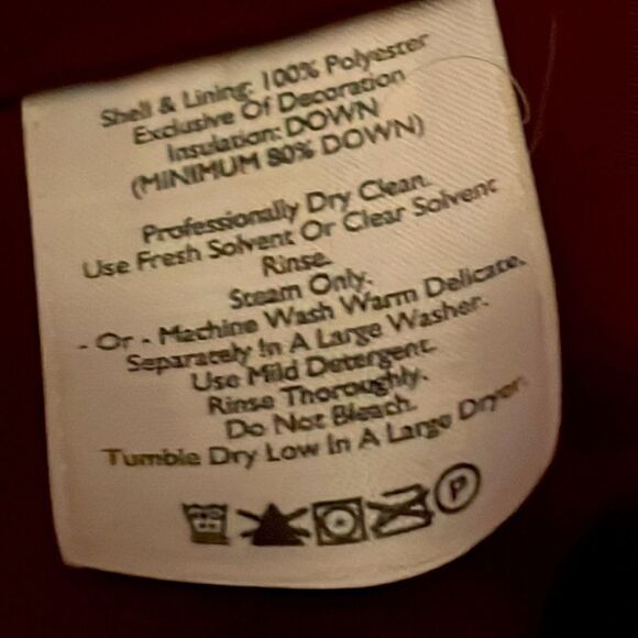 Eddie Bauer down puffer jacket in wine size Medium - Picture 11 of 12